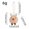 Pingente de veado de feltro de Natal transfronteiriço, guirlanda de árvore de Natal, decoração de lareira para casa, chaveiro, pingente de rena para bolsa