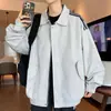 Chaqueta elegante 2026 transfronteriza, marca de moda, corte regular, estilo Hong Kong, estilo Harajuku japonés, primavera/otoño, prenda de abrigo estilo coreano
