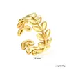 Anillos Abiertos Europeos y Americanos de Venta Caliente Transfronterizos, Anillos con Diseño de Nariz de Cerdo y Hojas de Nicho, Anillos Ajustables de Acero Inoxidable para Mujeres