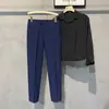 Calça Social Casual Slim Estilo Britânico Reta Branca Estilo Coreano Anti-Vinco Verão Nove Pontos Calças Pequenas Terno Masculino