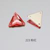 Dongzhou Furo Duplo Triangular Fundo Plano Costurado à Mão Strass Alta Qualidade Strass para Vestido Roupas Vestido de Casamento Sapatos Strass Cristal Triangular