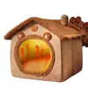 Cama para Gatos Estilo Casa de Perro, Cama Cálida de Invierno para Perros Pequeños y Conejos, Adecuada para Todas las Estaciones, Esterilla de Cama para Mascotas Extraíble y Lavable, Cama para Gatos