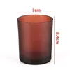 Vaso de Vidrio Esmerilado de Color para Velas, Sencillo con Tapa, Portavelas Opcional, Vaso de Vidrio Creativo de Boca Ancha para Velas, Frasco, Botella Vacía