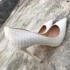 Tacones Altos con Estampado de Serpiente, Tacones Altos Sexy de Aguja Blancos, Nuevo Estilo 2025, Zapatos de Trabajo Versátiles Maduros, Zapatos de Salón de Punta