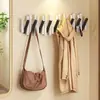 Perchero de madera maciza nórdico, perchero de pared estilo teclas de piano, gancho de pared para entrada, gancho detrás de la puerta del dormitorio, gancho de pared