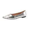Zapatos Planos de Mujer con Lunares, Corte Bajo, Dorados, Tacón Bajo, Nueva Colección Primavera y Otoño, Versátiles para el Trabajo, a la Moda, Estilo Chanel, Tallas Grandes