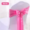 Cintas de Borde de Satén Azul Amarillo Flores para Respaldo de Silla Fundas Elásticas para Sillas Lazos Decoración de Bodas de Hotel Serpentinas Suministros