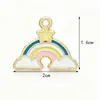 Fabricante Desenho Animado Arco-Íris Acessórios de Joias Atacado em Estoque Joias Artesanais DIY Joias Animadas com Óleo Gotejante Acessórios para Joias DIY