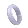 Pulseira de Calcedônia Ágata Branca Alargada Espessada Feminina Lindo Temperamento Pulseira de Jade Cristal Moda para Namorada