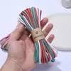 Corda de Algodão Colorida em Degradê de 4mm, Fio Cardado Tingido, para Artesanato DIY, Tecelagem, Fabricação de Pulseiras e Materiais para Joias Venda por Atacado