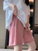 Shorts de maternidad para verano, delgados y adecuados para usar al aire libre, hechos de seda helada, pantalones de pierna ancha que no aprietan el vientre, corte holgado, de soporte, adecuados para el embarazo, el deporte y el uso casual