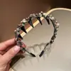 Corea del Sur Diadema Avanzada para Cabello Dientes Cabeza Tejido a Mano con Enrollado de Cristal Pinzas para el Cabello de Piedra Colorida Pinza para Mechones Sueltos Diadema Versátil