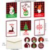 Cartão de presente de cartão de Natal Amazon Kraft papel Cartão de mensagem de Natal adesivo envelope cartão de bênção de férias em estoque