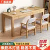 Escritorio de Madera Maciza Todo Madera Maciza Escritorio de Estudio para Estudiantes de Dormitorio Escritorio de Oficina Escritorio para Computadora Escritorio Simple para Escribir Engrosado 18 mm