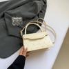 Bolso de hombro estilo coreano, bandolera texturizada de moda para mujer, novedad de verano 2024, elegante bolso cuadrado pequeño sencillo con diseño rómbico.