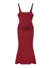 Vestido Ajustado Sexy sin Espalda Estilo Kardashian 2026 Verano Nuevo Moda Europea y Americana Vestido de Noche Largo