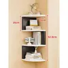 Estantes de pared para dormitorio, paneles de almacenamiento de esquina, estanterías de pared, gabinetes de almacenamiento triangulares para esquinas del hogar