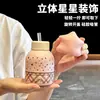 Taza térmica en forma de estrella es compacta y portátil, una taza de agua de aspecto elegante para niñas, linda y de tamaño pequeño, taza mini disponible para venta al por mayor y personalización