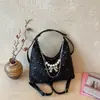 Mochila de estilo coreano con estrellas para mujer, nuevo modelo 2026, mochila con lazo de cadena, bolso tote cruzado de viaje