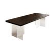 Mesa de Jantar Acrílica Ondulada Fengshui Moderna Madeira Maciça Estilo Novo Chinês Luxo Leve Criativa Minimalista Tronco Multipessoas Doméstica