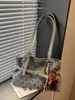Bolsa feminina simples de grande capacidade 2026 nova moda bolsa de ombro para o dia a dia bolsa de mão de alta qualidade bolsa tote plissada