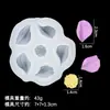 Nuevo Molde de Silicona para Goteo de Goma con Cristal de Flor y Hoja Molde de Papel de Flor de Tulipán Decoración de Pastel Horneado de Chocolate