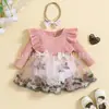 Vestidos de verano para niñas, alta gama, elegantes, vestidos de princesa clase A para primavera, lino de primavera y otoño, transfronterizo