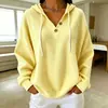 Moletom com capuz e cordão feminino novo para 2026, Amazon Europa e América, top com capuz de malha waffle solto