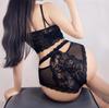 Roupa Íntima Feminina Popular de Renda Macia Sexy com Recorte de Laço Alta Elasticidade Cintura Média para Mulheres 6985 #