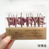 Feliz aniversário feliz aniversário Tuhao Ouro Vela de Aniversário Bolo Decorativo Vela de Letra Colorida