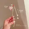 Pasador Rosa Dulce y Femenino para Niñas, Pasador Estilo Chino Hanfu con un Toque de Lujo, Accesorio para el Cabello para Peinados Recogidos