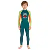Traje de Banho Infantil 2,5mm Traje de Banho Masculino Peça Única Traje Quente de Manga Longa Proteção Solar Aula de Natação Roupa de Mergulho