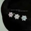 Brincos de Zircônia Floco de Neve Cintilante com um Design Cool, High-End, Requintado e de Nicho, Targos e Ear Cuffs Versáteis, Brincos Tendência 2026