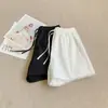 Pantalones casuales de pierna ancha, rectos, adelgazantes, sueltos y finos, con cintura elástica blanca y dobladillo de encaje para mujer