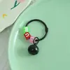 Llavero de campana colorido estilo Ins con cuentas de letras en inglés, accesorio para manualidades, colgante fresco y simple
