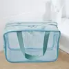 Bolsa de Maquillaje de Gran Capacidad, Bolsa de Baño Portátil de Malla Drenable, Neceser de Malla para Exteriores, Bolsa de Almacenamiento para Natación