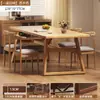 Mesa de Comedor Rectangular Estilo Nórdico para Apartamentos Pequeños Juego de Mesa y Sillas de Comedor Mesa Estable Soporte en Forma de X Mesa de Negociación