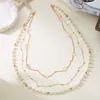 Cadena Larga de Suéter de Venta Caliente Europea y Americana para Mujer, Collar de Accesorios de Ropa de Flor de Rosa de Perlas de Imitación Multicapa para Mujer al por Mayor