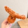 Novo grampo de cabelo de pelúcia outono e inverno grampo de pelúcia para a parte de trás da cabeça prendedor de cabelo clipe elegante cocar Coreia do Sul Influenciador da Internet clipe de tubarão