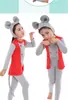 Disfraz de Gato y Ratón Nocturno para Niños Disfraz de Baile de Animales para Niños Disfraz de Actuación para Niños Disfraz de Gatito y Ratón
