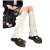 Conjunto de Pierna Ancha Jk Estilo Japonés Sexy Blanco Tejido de Lana Trompeta Pantorrilla Calcetines de Felpa Conjunto Mujeres Otoño e Invierno Cálido y Engrosado