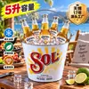 Cubeta de hielo creativa de hierro galvanizado, de moda, diseñada para bares y KTVs, cubeta de hielo para cerveza, cubeta de hielo de peltre, disponible en cuatro colores con diseños impresos