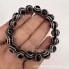 Pulsera de cuentas de ágata natural cielo cuentas redondas Ágata blanco y negro Pulsera Ojo de Cielo Hombres y mujeres pulsera hombres y mujeres