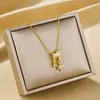 Collar de Acero de Titanio con Colgante de Borla Estrella Copo de Nieve Cristal de Hielo Circonita Transfronterizo Europeo y Americano Cadena para Clavícula de Moda para Mujer Lujo Ligero Temperamento