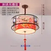 Nuevo Candelabro de Comedor Estilo Chino, Lámparas para Salón de Estofado en Olla de Hierro Estilo Noreste, Iluminación Creativa Especial, Faroles Grandes de Tela de Flores