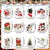 CT738-742 Pegatinas Magnéticas Navideñas Vintage Transfronterizas para Refrigerador Decoración Divertida para el Hogar Atmósfera Festiva Pegatinas Magnéticas