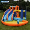Castelo inflável com escorregador duplo escorregador parque aquático interno externo pequeno e médio trampolim combinação escorregador brinquedo