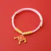 Colar de Corda Trançada Dourado com Areia Silenciosa para Longevidade de Pet, Decoração de Ano Novo da Sorte, Mantém a Cor, para Gatos e Cachorros, Fofo
