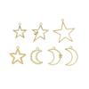 Ventas Directas de Fábrica Colgante DIY de Estrella y Luna Colgante Pendientes de Cruz Europeos y Americanos Cruzados Collar Pulsera Ropa Joyería de Aleación