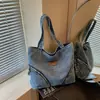 Nuevo bolso de hombro de mezclilla de gran capacidad transfronterizo 2026, bolso casual de moda vintage para el día a día, bolso tipo tote a la moda
